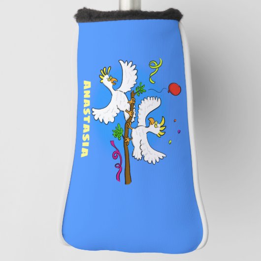 Niedlicher Cartoon für lustige Kakatovögel Golf Headcover (Rotieren 90)