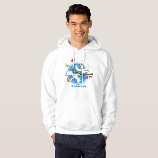 Niedlicher Cartoon für lustige Kakatovögel Hoodie (Vorne ganz)