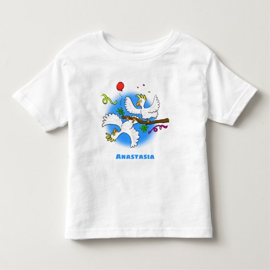 Niedlicher Cartoon für lustige Kakatovögel Kleinkind T-shirt (Vorderseite)