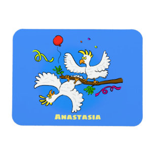 Niedlicher Cartoon für lustige Kakatovögel Magnet