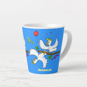 Niedlicher Cartoon für lustige Kakatovögel Milchtasse