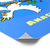 Niedlicher Cartoon für lustige Kakatovögel Poster (Ecke)