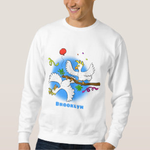 Niedlicher Cartoon für lustige Kakatovögel Sweatshirt