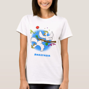 Niedlicher Cartoon für lustige Kakatovögel T-Shirt