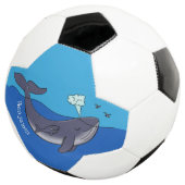 Niedlicher Cartoon Fußball (Dreiviertel)