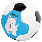 Niedlicher Cartoon Fußball (Dreiviertel)