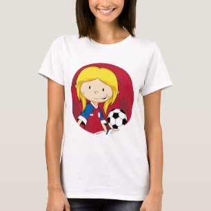 Niedlicher Cartoon-Fußball-Fußball T-Shirt