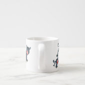 Niedlicher Cartoon Galloway Kuh und Kalb Espressotasse (Rückseite)