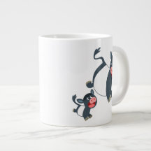 Niedlicher Cartoon Galloway Kuh und Kalb