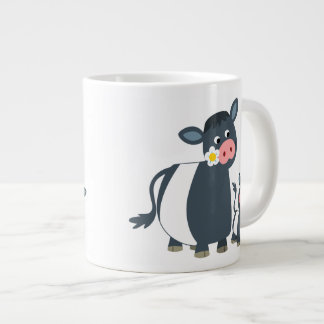 Niedlicher Cartoon Galloway Kuh und Kalk Jumbo-Tasse