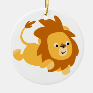 Niedlicher Cartoon Gamboling Lion Ornament