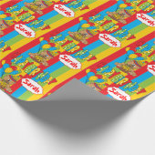 Niedlicher Cartoon-Geburtstags-Bär Geschenkpapier (Ecke)