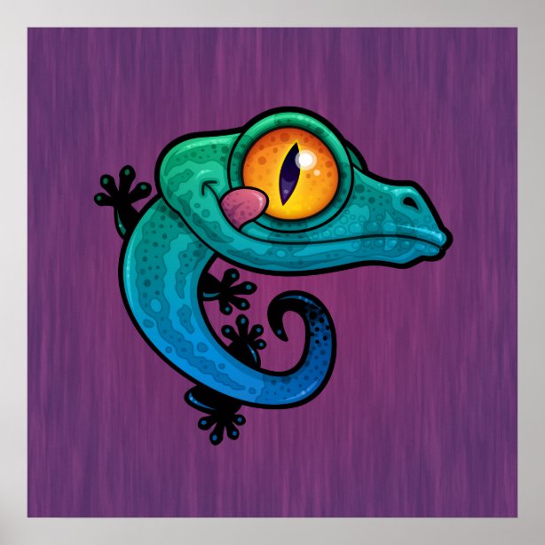 Gecko Poster Zazzle.de