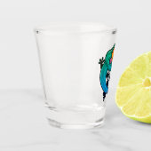 Niedlicher Cartoon Gecko Schnapsglas (Links)