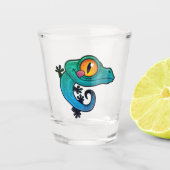 Niedlicher Cartoon Gecko Schnapsglas (Vorderseite)