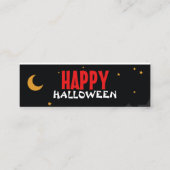 Niedlicher Cartoon Geist in der Stadt Mini Visitenkarte (Rückseite)