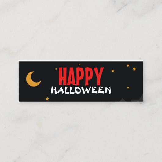 Niedlicher Cartoon Geist in der Stadt  Mini Visitenkarte (Rückseite)