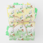 Niedlicher Cartoon Gelb und Lama Geschenkpapier Set (Beispiel)