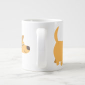 Niedlicher Cartoon Gelbe Labrador Jumbo-Tasse (Rückseite)