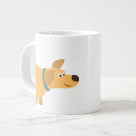 Niedlicher Cartoon Gelbe Labrador Jumbo-Tasse