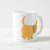 Niedlicher Cartoon Gelbe Labrador Jumbo-Tasse (Vorderseite Rechts)
