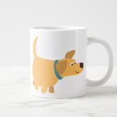 Niedlicher Cartoon Gelbe Labrador Jumbo-Tasse (Rechts)