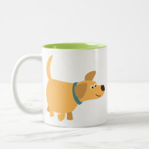 Niedlicher Cartoon Gelbe Labrador-Tasse