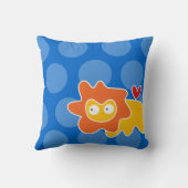 Niedlicher Cartoon Gelbe Löwe Liebe Herzspass Dose Kissen (Rückseite)