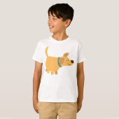 Niedlicher Cartoon Gelbes Labrador Kinder T - Shir T-Shirt (Vorne ganz)