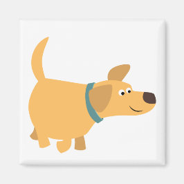 Niedlicher Cartoon Gelbes Labrador Magnet