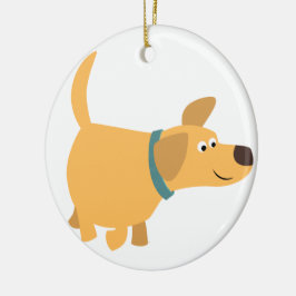 Niedlicher Cartoon Gelbes Labrador Ornament