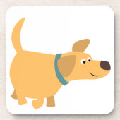 Niedlicher Cartoon Gelbes Labrador Untersetzer Set (Vorderseite)