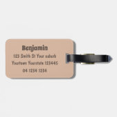 Niedlicher Cartoon Gepäckanhänger (Rückseite horizontal)