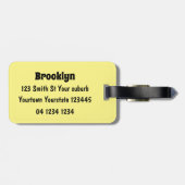 Niedlicher Cartoon Gepäckanhänger (Rückseite horizontal)