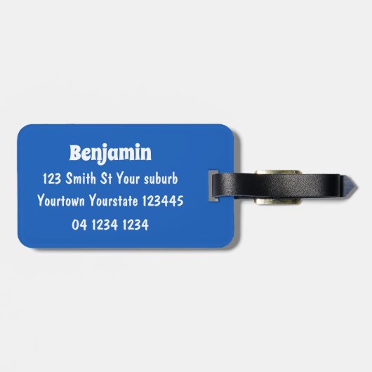 Niedlicher Cartoon Gepäckanhänger (Rückseite horizontal)