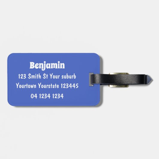 Niedlicher Cartoon Gepäckanhänger (Rückseite horizontal)