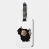 Niedlicher Cartoon-Gepäckträger Gepäckanhänger (Rückseite vertikal)