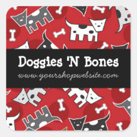Niedlicher Cartoon Gepunktete Hunde & Knochen Pet
