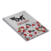 Niedlicher Cartoon-gepunktetes Hündchen-u. Notizblock (Rechte Seite)