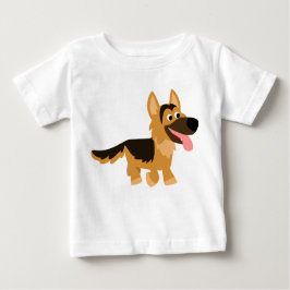 Niedlicher Cartoon German Shepherd Dog Baby T - Sh Baby T-shirt