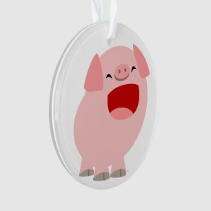 Niedlicher Cartoon Gesang Pig Acrylschmuck Ornament