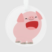 Niedlicher Cartoon Gesang Pig Acrylschmuck Ornament (Rückseite)
