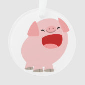 Niedlicher Cartoon Gesang Pig Acrylschmuck Ornament (Vorderseite)