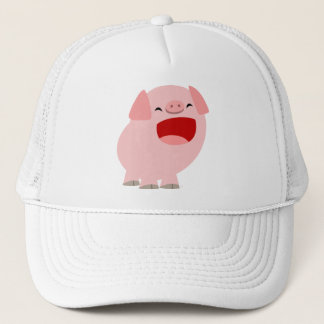 Niedlicher Cartoon-Gesang-Schwein-Hut Truckerkappe