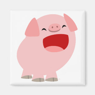 Niedlicher Cartoon-Gesang-Schwein-Magnet Magnet