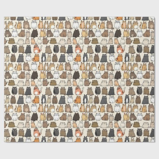 Niedlicher Cartoon Geschenkpapier (Flach)