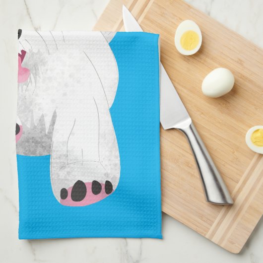 Niedlicher Cartoon Geschirrtuch (Viertel Falte)