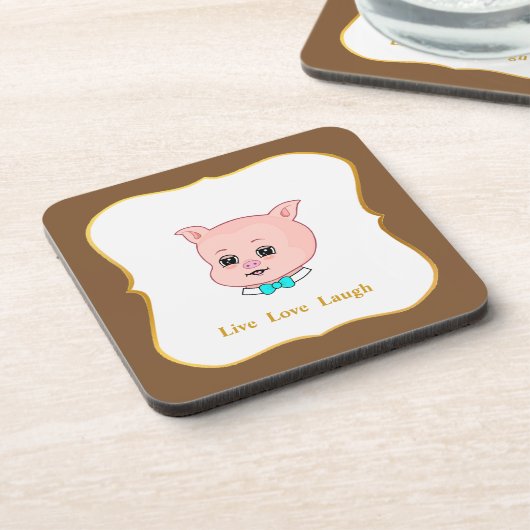 Niedlicher Cartoon Getränkeuntersetzer (Linke Seite)