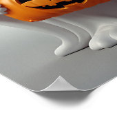 Niedlicher Cartoon Ghost Holding einer Trick-oder- Poster (Ecke)