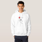 Niedlicher Cartoon Ghost mit Red Balloon Hoodie (Vorne ganz)